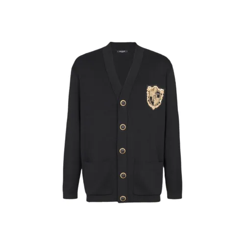 BALMAIN Черные Мужские Свитера