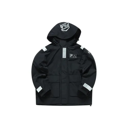 FILA FUSION ARIES Collaboration Collection Куртка Осенняя Унисекс Темно-Черный