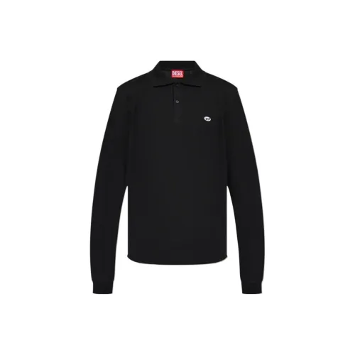 DIESEL Мужская поло рубашка черного цвета