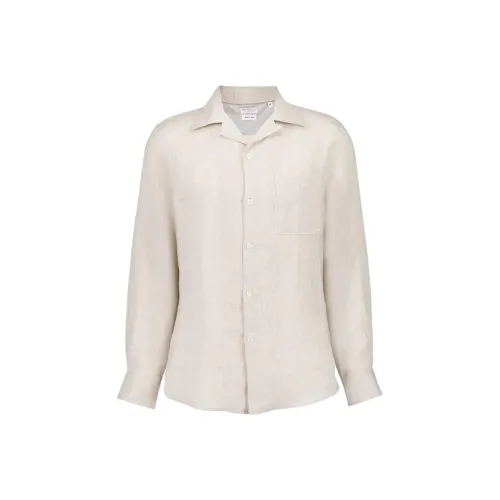 BRUNELLO CUCINELLI Рубашка Мужская Бежевая