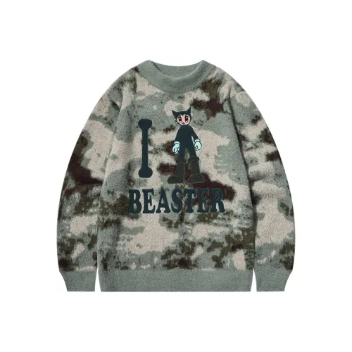 BEASTER x TIEBIATONGMU LIANMINGKUAN Трикотаж Унисекс Камуфляж Зеленый