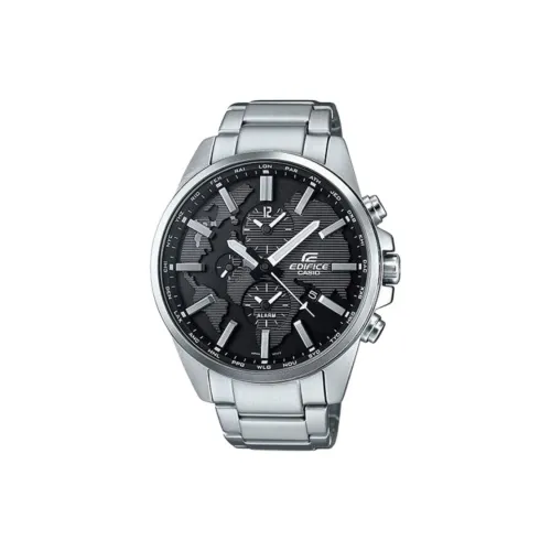 CASIO EDIFICE Кварцевый механизм стальной ремешок мужские часы черный циферблат