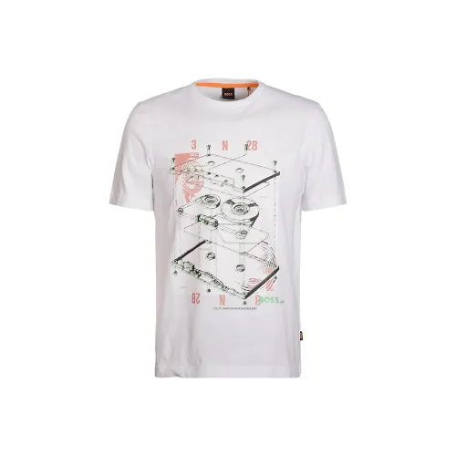 Hugo Boss Белая Мужская T-Рубашка