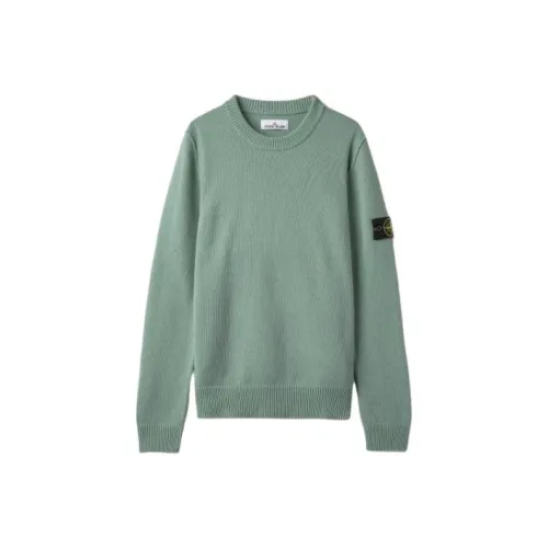 STONE ISLAND Мятно-зеленые мужские свитеры