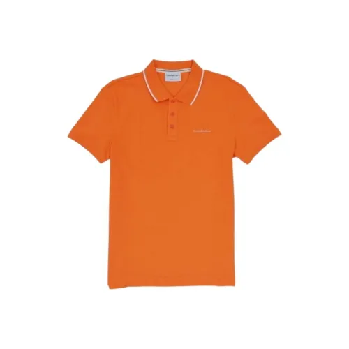CALVIN KLEIN Поло Мужское Оранжевое