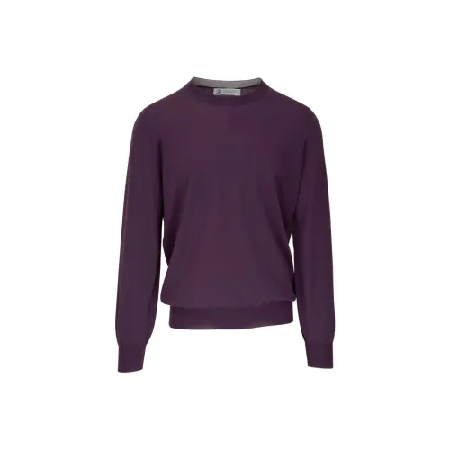 BRUNELLO CUCINELLI Фиолетовые Мужские Свитера