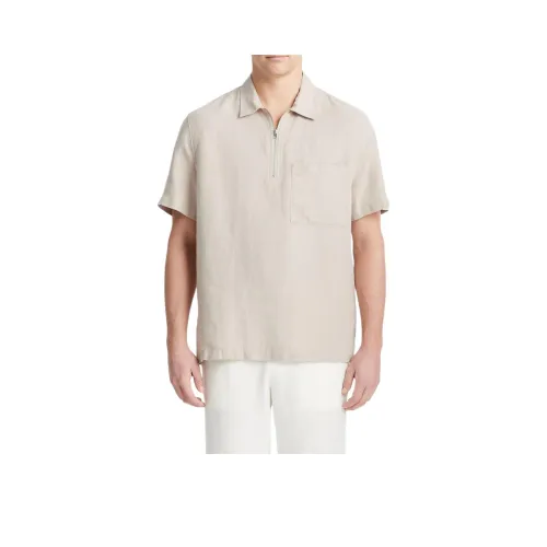 VINCE Поло Мужское Пемза Белый