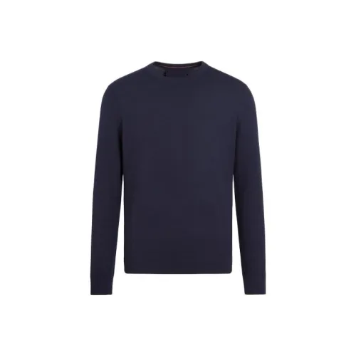 Ermenegildo Zegna Темно-синие мужские свитеры