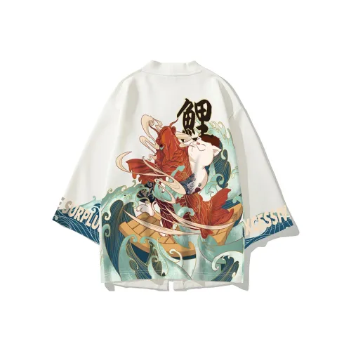 SANSYAS x MAODAREN Свободный крой Куртка Унисекс Белый