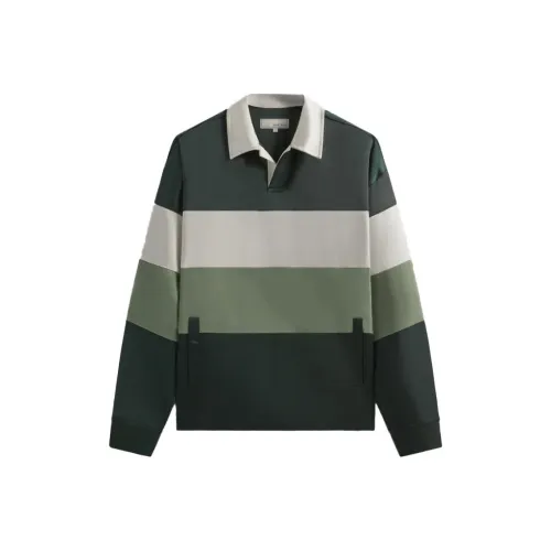 KITH FW24 Осенний Поло Мужской Зеленый Белый