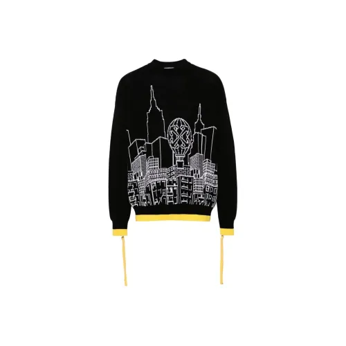 OFF Белый Свитер Регулярный крой Мужской Черный