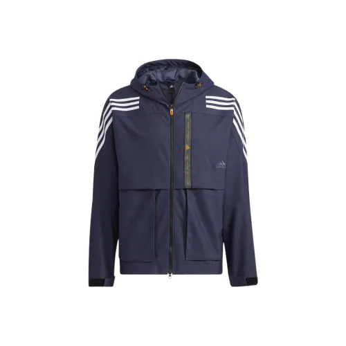 Adidas Темно-синие мужские куртки