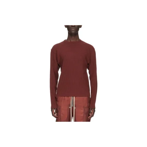 RICK OWENS совместный бренд Красно-коричневые Мужские Свитера