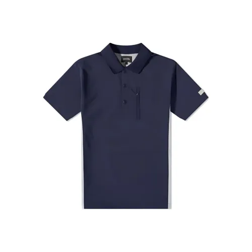 MANORS GOLF APPAREL Мужская поло рубашка морского синего цвета