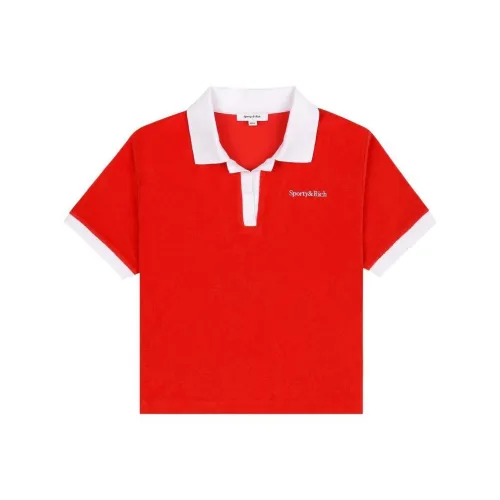 SPORTY RICH Поло Мужское Red