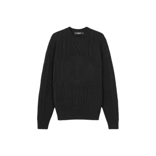 VERSACE Мужские черные свитеры