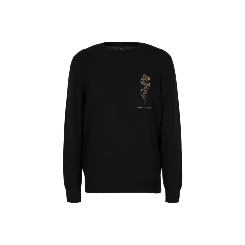 ARMANI EXCHANGEAE SS24 Свитер Мужской Черный