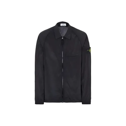 STONE ISLAND SS23 Nylon Meta Куртки и Пальто Мужской Черный