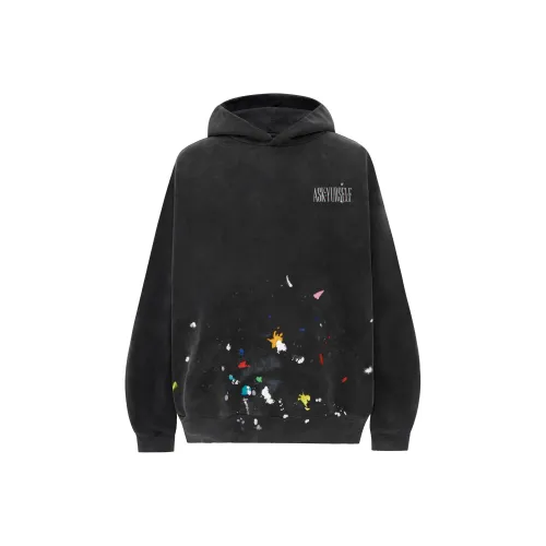 Askyurself Толстовка Унисекс Выстиранный Черный