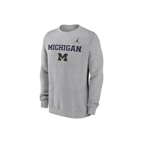 nike Michigan Wolverines Primetime Primary STACK Свитшот Мужской Серый