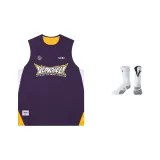 Пурпурные носки Lakers + баскетбольные носки 1 шт (стиль: случайный цвет)
