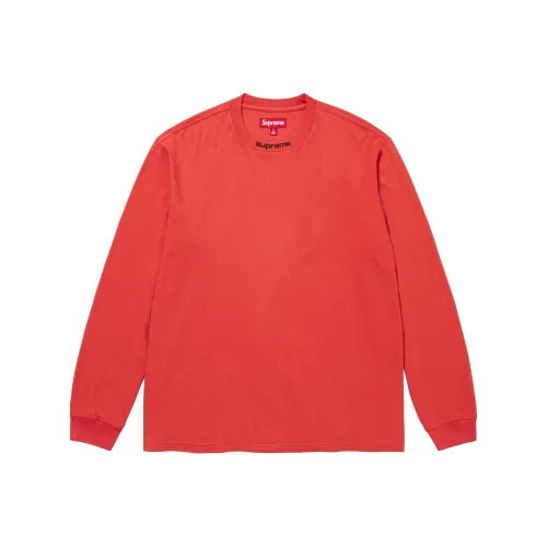 Supreme FW24 Вышитый топ с воротником L S худи унисекс