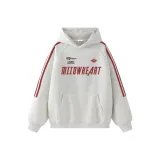 Белый & серый & красные полосы [утолщенная флисовая подкладка]