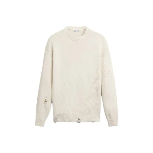 ZARA Белый Мужской Трикотаж