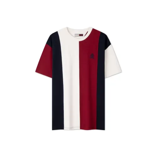 Tommy Hilfiger Красный Белый Черный Многоцветный XJS Мужская T-Рубашка