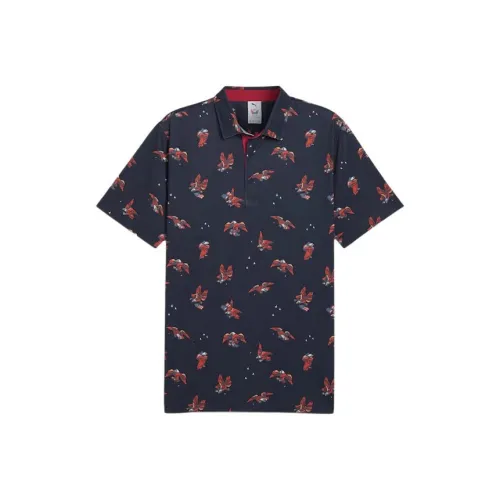 PUMA Golf PUMA x VOLITION Flying Eagles Polo Мужской Темно-Морской Синий