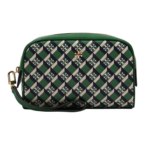 TORY BURCH ПВХ Клатч Маленький Женский Зеленый С принтом