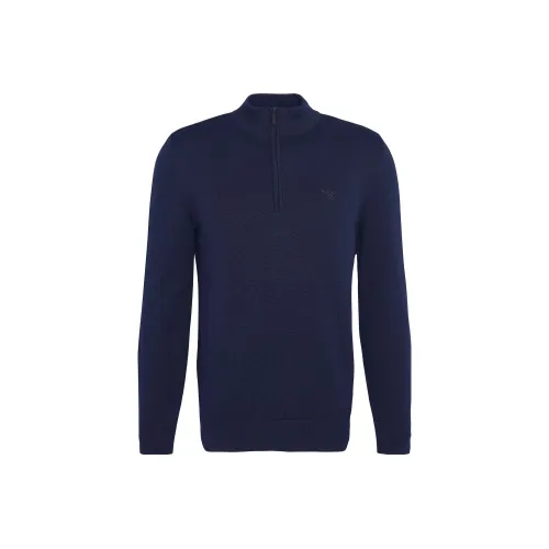 BARBOUR Полузастежка JUMPER Свитер Мужской Черный