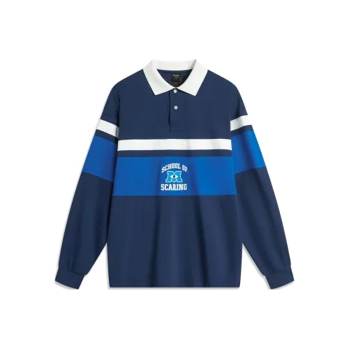 LiNing x Disney Поло Мужское Темно-Прусский Синий Цветной Синий