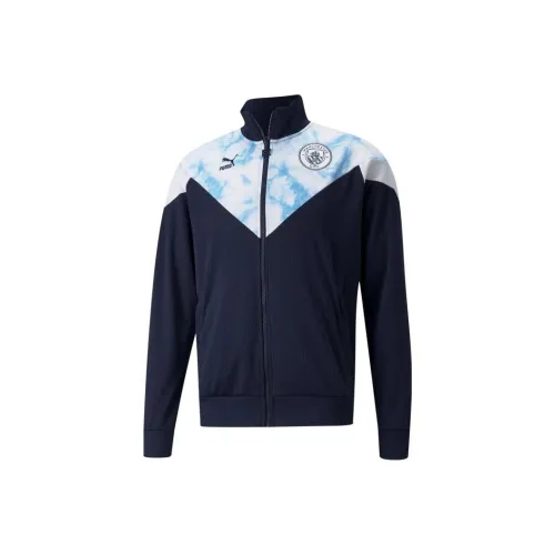 PUMA Manchester City Football Club Куртка Мужская Твидовая Синяя