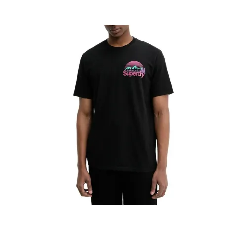 SUPERDRY Мужские черные футболки
