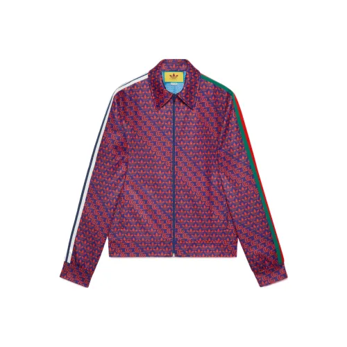 GUCCI X ADIDAS Collaboration Синий Красный Унисекс Куртки