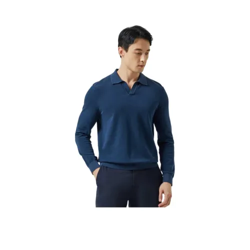 DIKENI Поло Мужское Темно-Королевский Синий