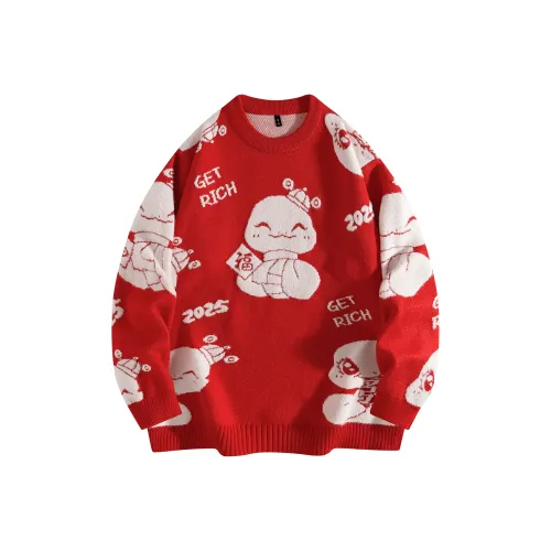 CREAZIONI LA FANTASIA E MOBILE Свитер Унисекс Красный