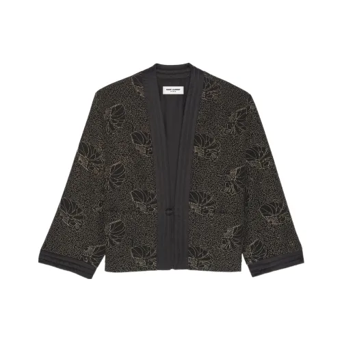 SAINT LAURENT SS22 Куртки и пальто Мужской Черный Золото