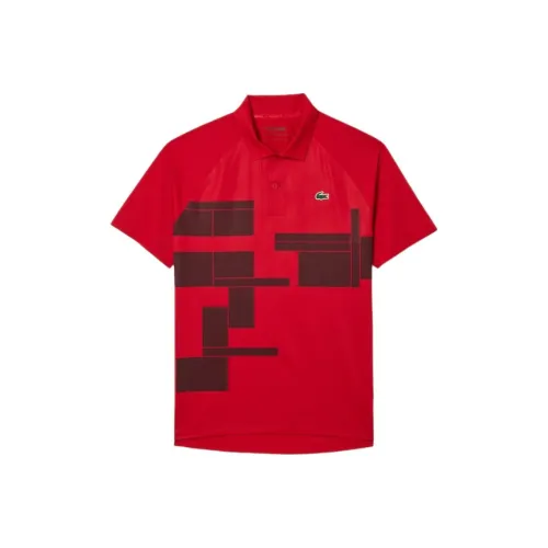 LACOSTE x NUOWAKE LIANMINGKUAN Поло Мужское Красное