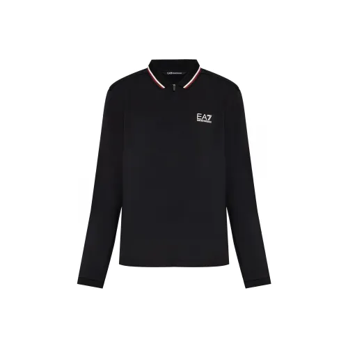 Emporio Armani EA7 SS24 Поло Мужское Черное