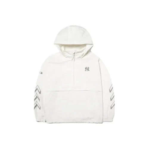 Mlb Base Logo New York Yankees Куртка Унисекс Айвори Белый