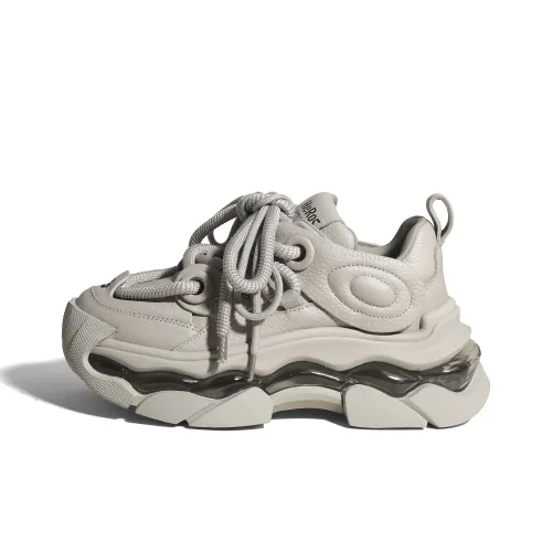 GARDEN CAT противоскользящие визуально увеличивающие рост низкие топовые кроссовки с толстой подошвой женские слоновая серая