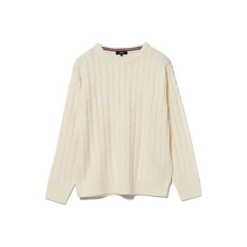 BEAMS Сердце Свитер Мужской Цвет Слоновая кость
