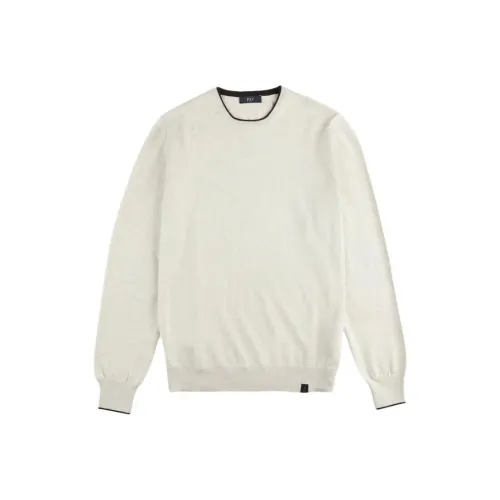 Fay Серый Белый Мужские Свитера