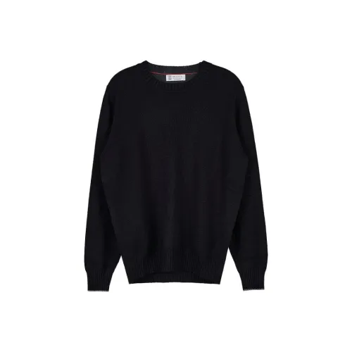 BRUNELLO CUCINELLI Черные Мужские Свитера