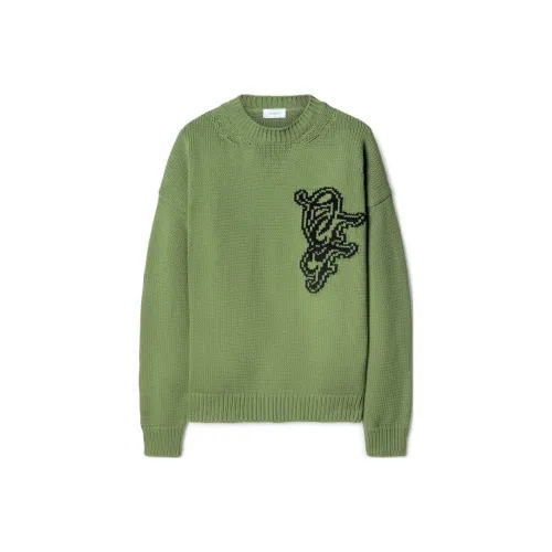 OFF Белый SS24 Регулярный крой Трикотаж Мужской Зеленый