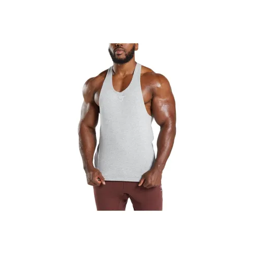 GYMSHARK Топ без рукавов Мужской Светло-серый