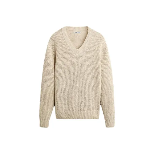 ZARA Белый Мужской Трикотаж