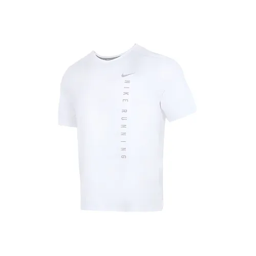 Nike Бег Т-Рубашка Мужская Белая